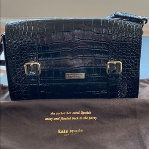 Kate Spade New York Black Crossbody Croc bag